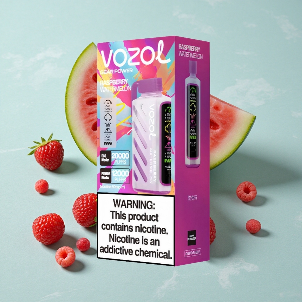 VOZOL Gear Power 20000 Puffs Himbeere Wassermelone Dual Mesh Coil vape großhandel Deutschland