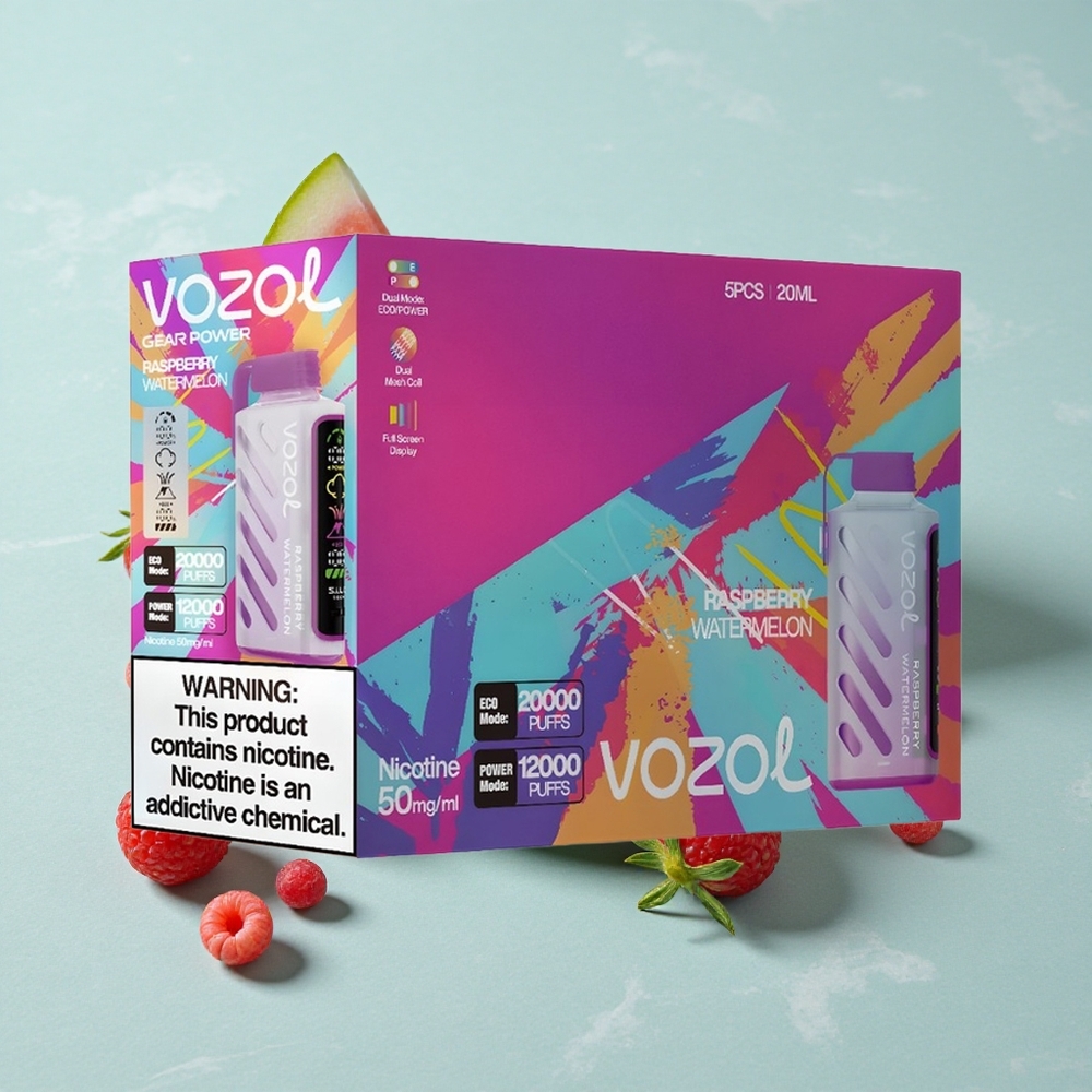 VOZOL Gear Power 20000 Puffs Himbeere Wassermelone Dual Mesh Coil vape großhandel Deutschland