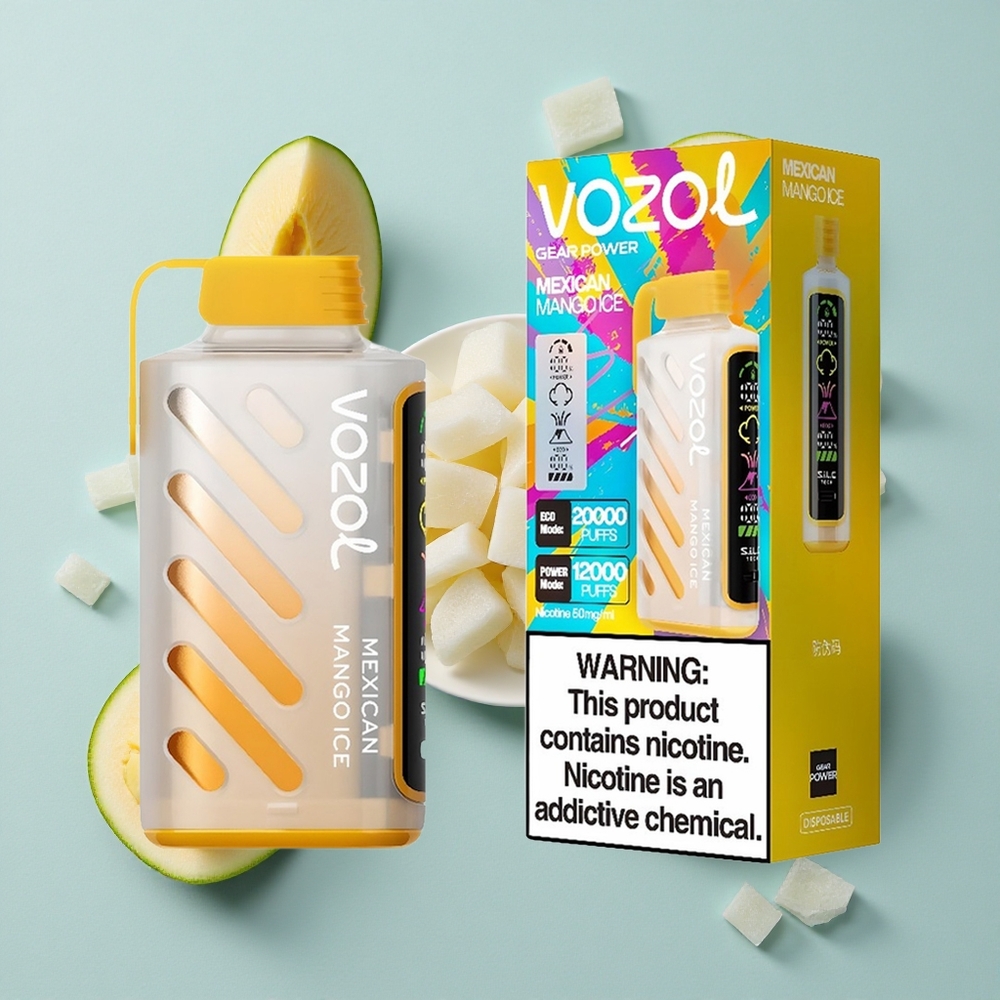 VOZOL Gear Power 20000 Puffs Mexican Mango Eis SiLC Tech Dual Mesh Coil vape großhandel Deutschland