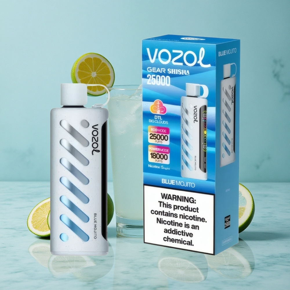 VOZOL Gear Shisha 25000 Puffs Blaue Mojito Geschmack Dual Mesh Dual Modes vape großhandel Deutschland