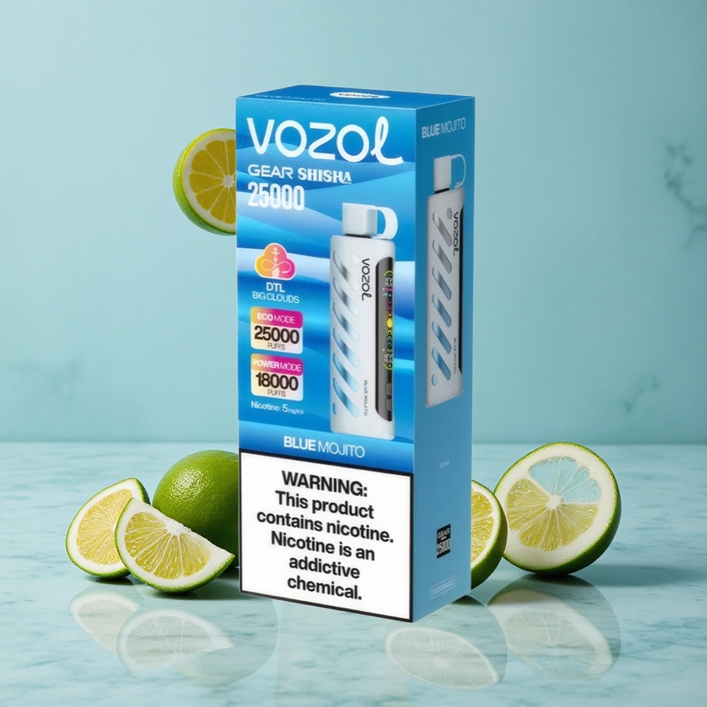 VOZOL Gear Shisha 25000 Puffs Blaue Mojito Geschmack Dual Mesh Dual Modes vape großhandel Deutschland