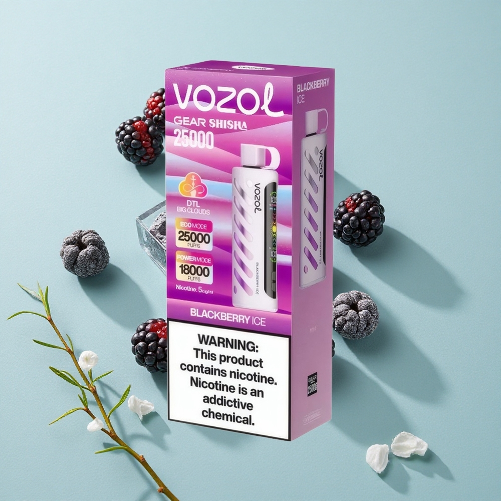 VOZOL Gear Shisha 25000 Puffs Brombeer-Eis Dual Mesh Dual Modes vape großhandel Deutschland