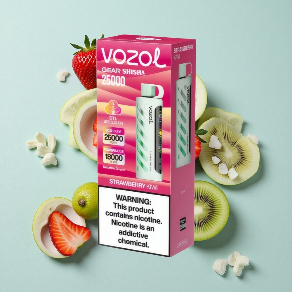 VOZOL Gear Shisha 25000 Puffs Erdbeere-Kiwi Dual Mesh Dual Modes vape großhandel Deutschland