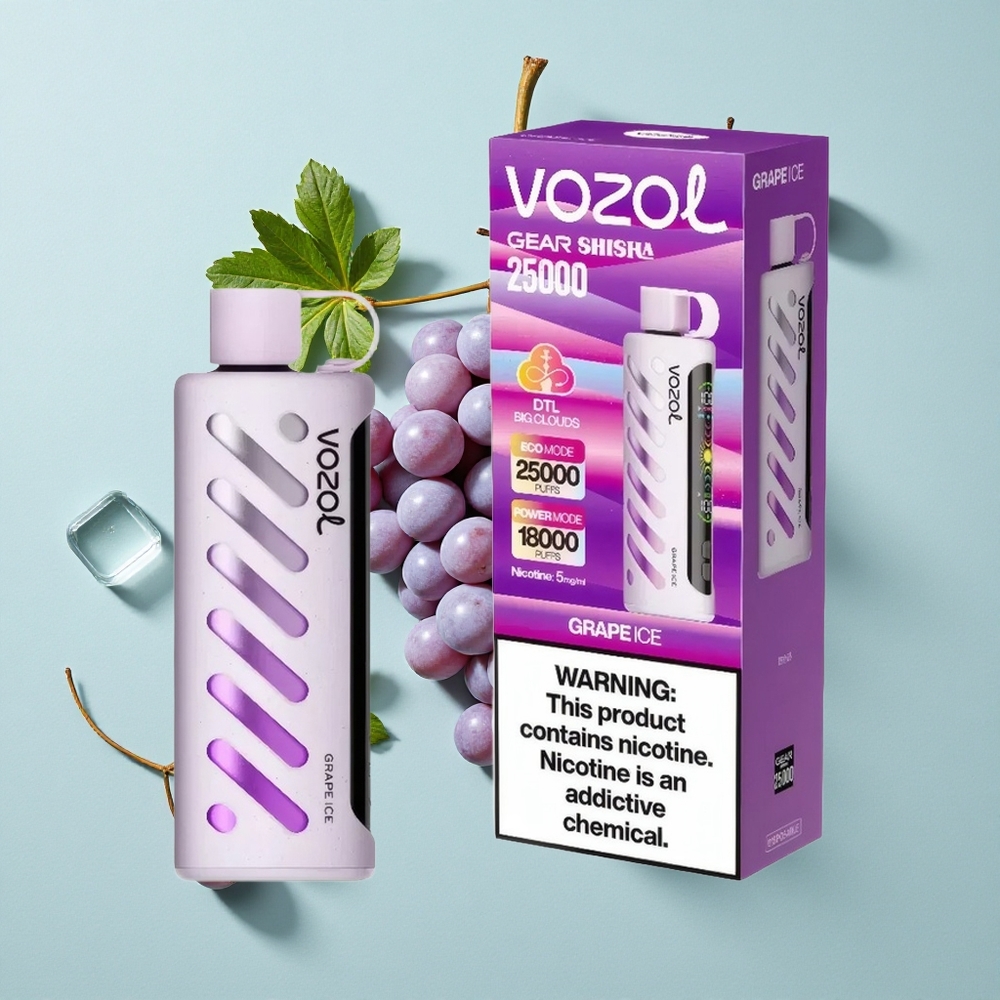 VOZOL Gear Shisha 25000 Puffs Grape Ice (Traubeneis) mit 1000mAh Akku vape großhandel Deutschland