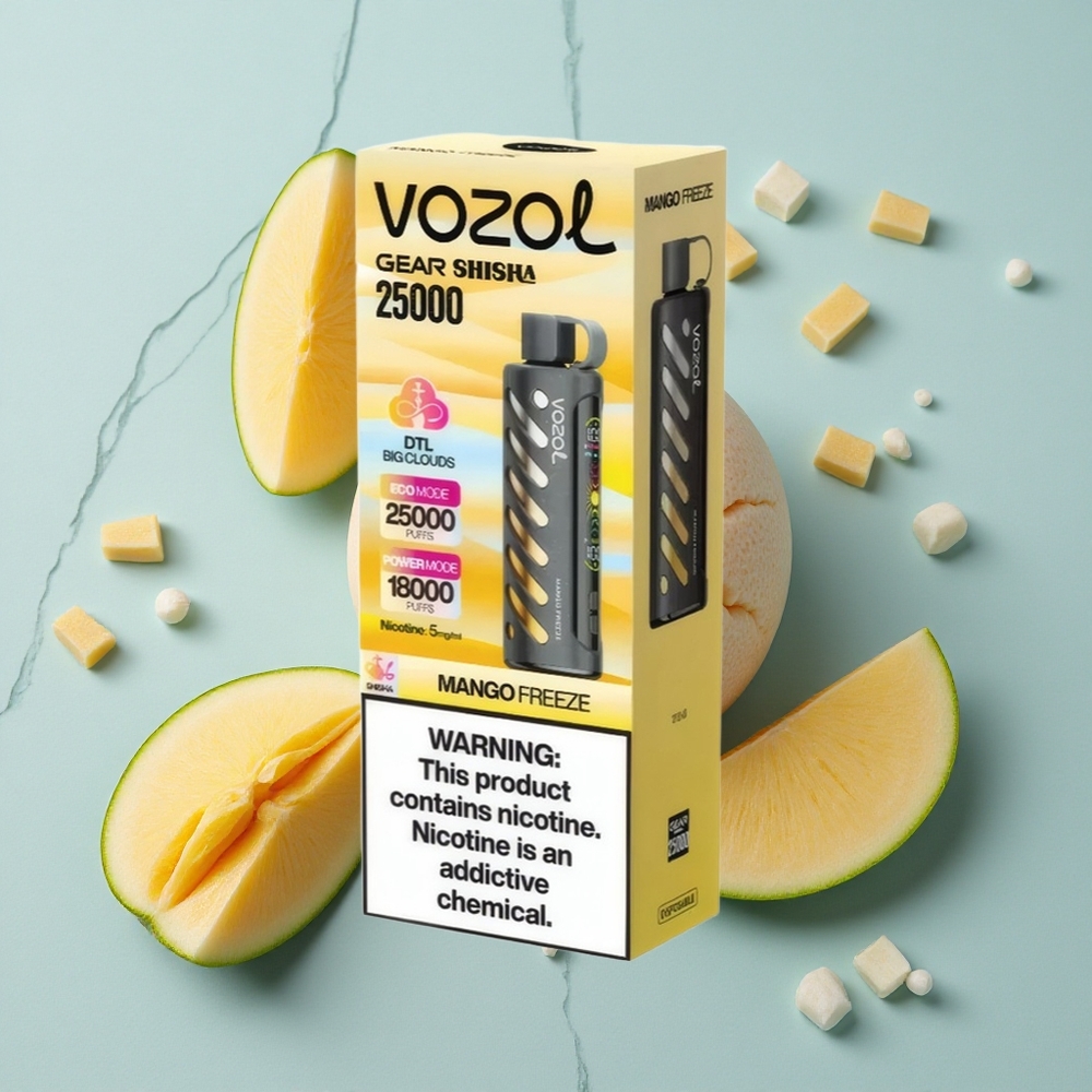 VOZOL Gear Shisha 25000 Puffs Mango-Eis Dual Mesh Dual Modes vape großhandel Deutschland
