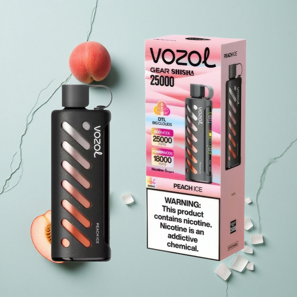 VOZOL Gear Shisha 25000 Puffs Pfirsich Eis Dual Mesh Dual Modes vape großhandel Deutschland