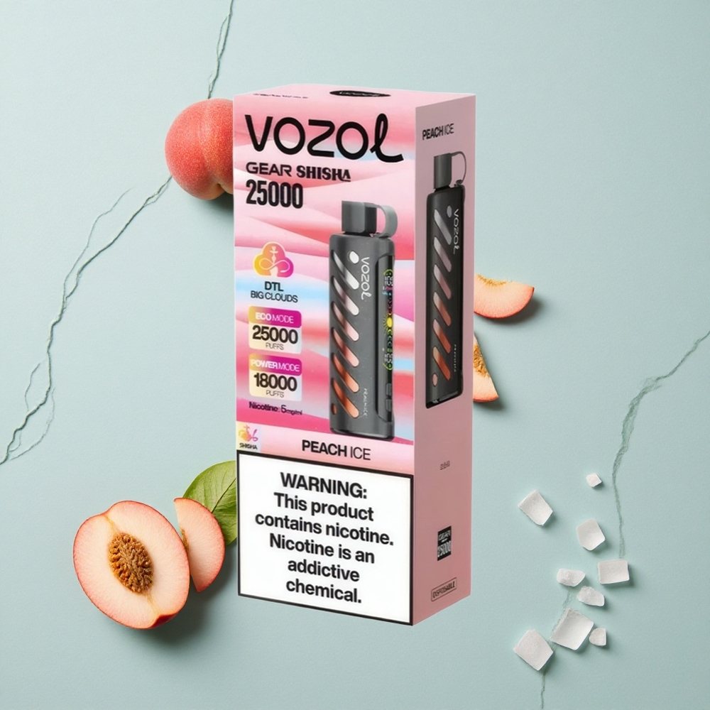 VOZOL Gear Shisha 25000 Puffs Pfirsich Eis Dual Mesh Dual Modes vape großhandel Deutschland