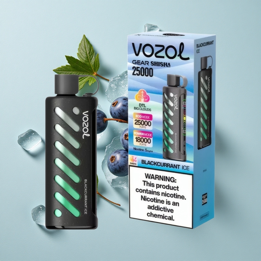 VOZOL Gear Shisha 25000 Puffs Schwarze Johannisbeere Eis Dual Mesh Dual Modes vape großhandel Deutschland