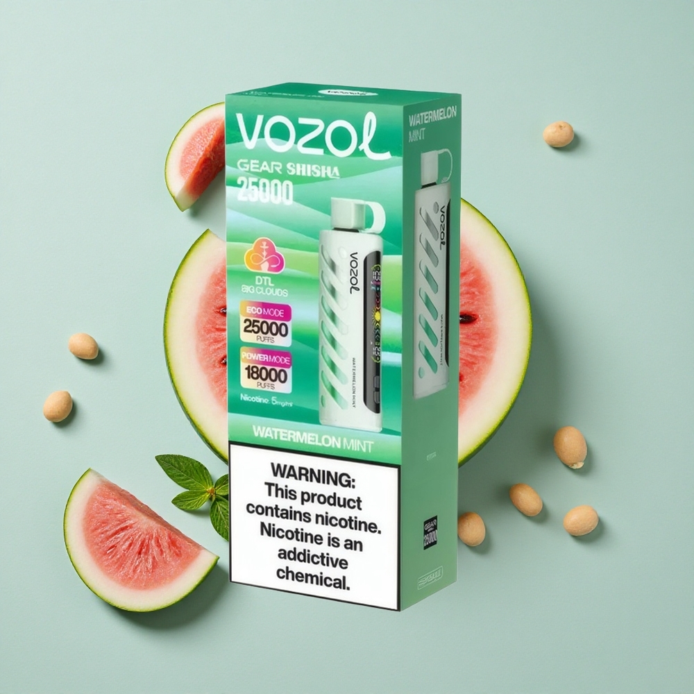 VOZOL Gear Shisha 25000 Puffs Wassermelone Minze Dual Mesh Dual Modes vape großhandel Deutschland