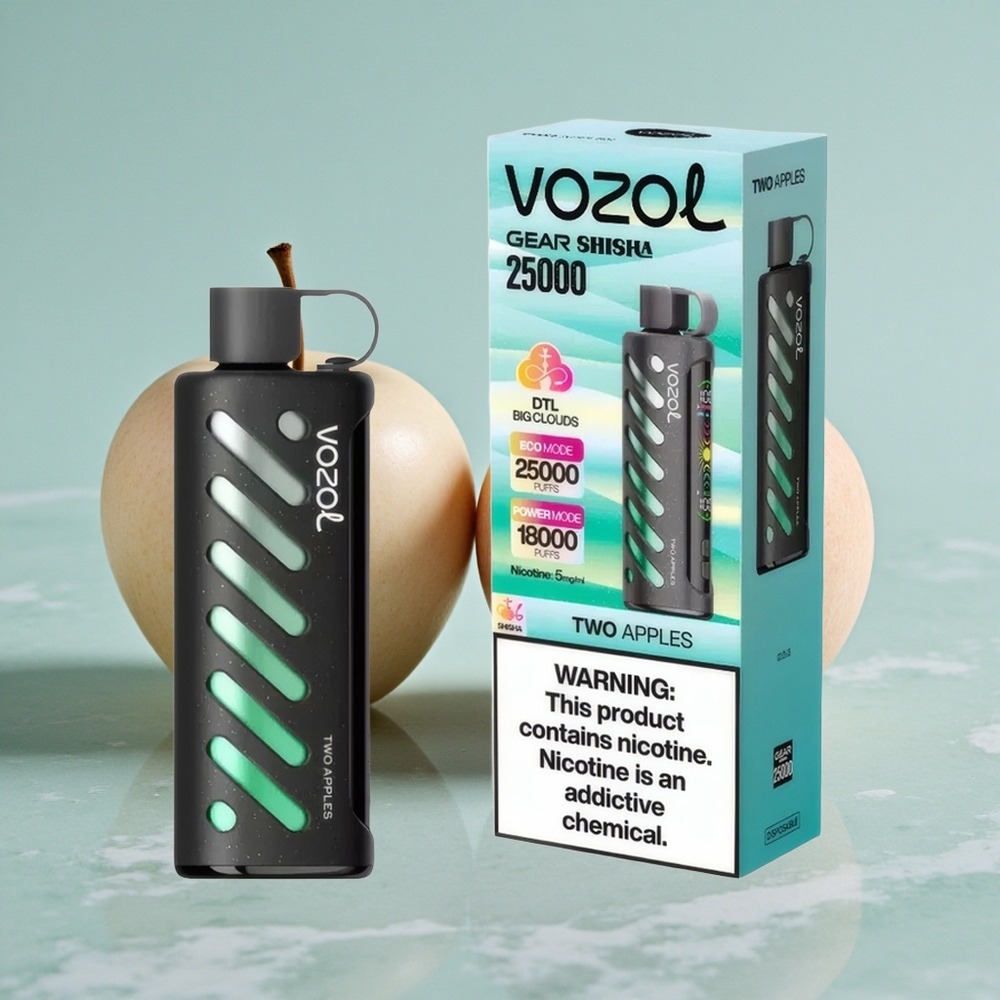 VOZOL Gear Shisha 25000 Puffs Zwei Äpfel Dual Mesh Dual Modes vape großhandel Deutschland