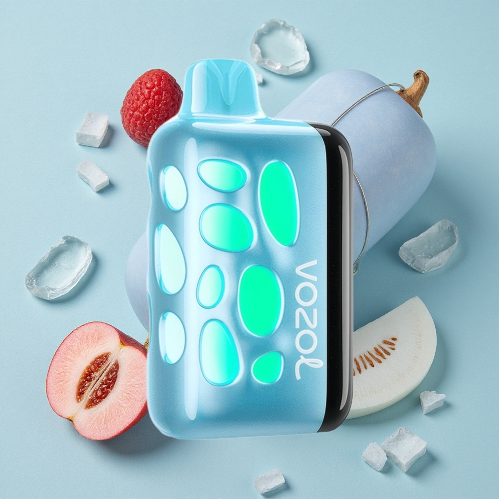 VOZOL RAVE 40000 Blauer Himbeer-Eis Vape mit 270° Leuchtendem Design  Party-Modus vape großhandel Deutschland