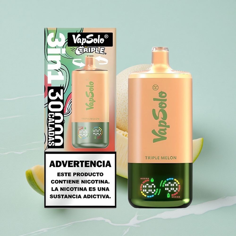 VapSolo Triple 30000 Puffs Dreifach-Melone 40ml vape großhandel Deutschland