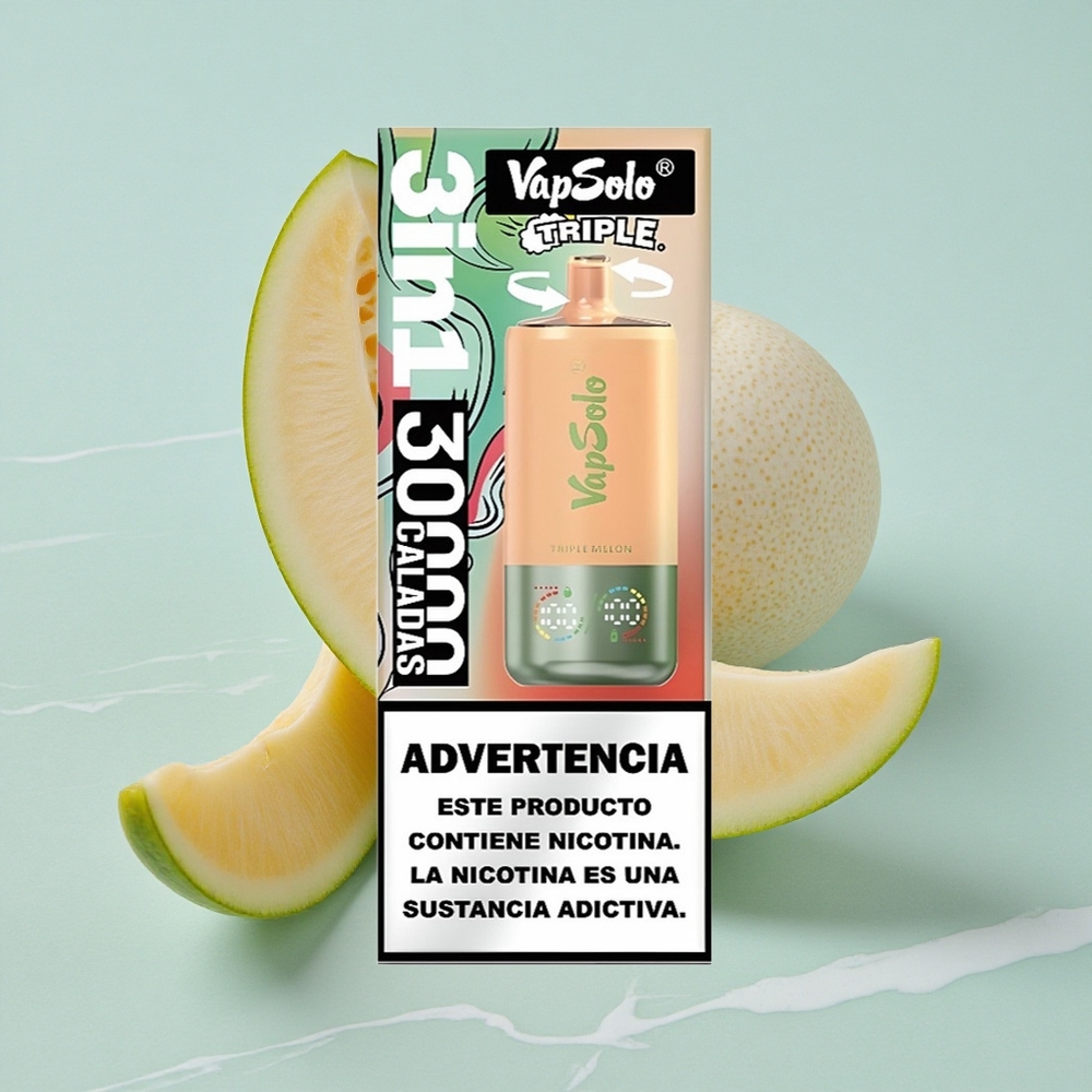 VapSolo Triple 30000 Puffs Dreifach-Melone 40ml vape großhandel Deutschland