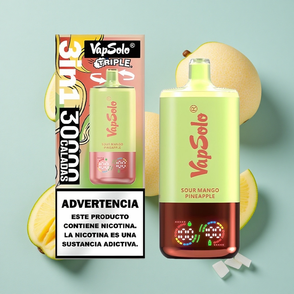VapSolo Triple 30000 Puffs Sour Mango Ananas 40ml vape großhandel Deutschland