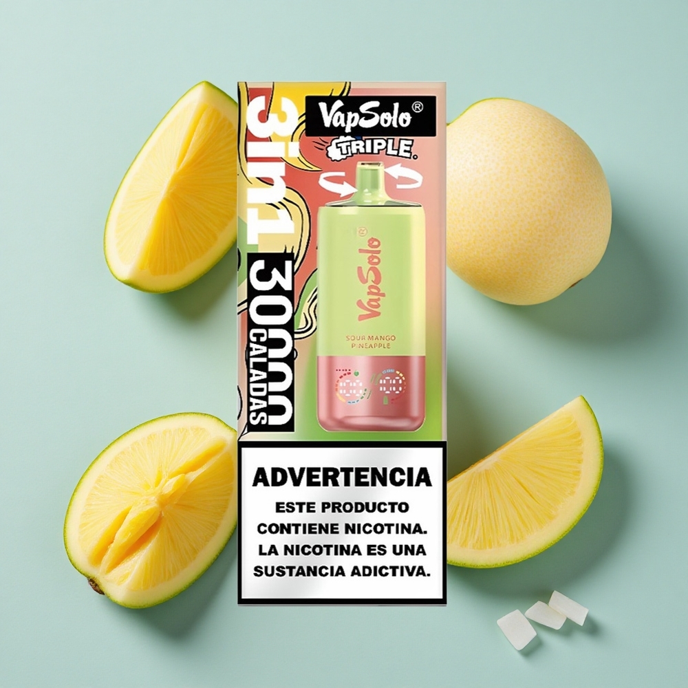 VapSolo Triple 30000 Puffs Sour Mango Ananas 40ml vape großhandel Deutschland