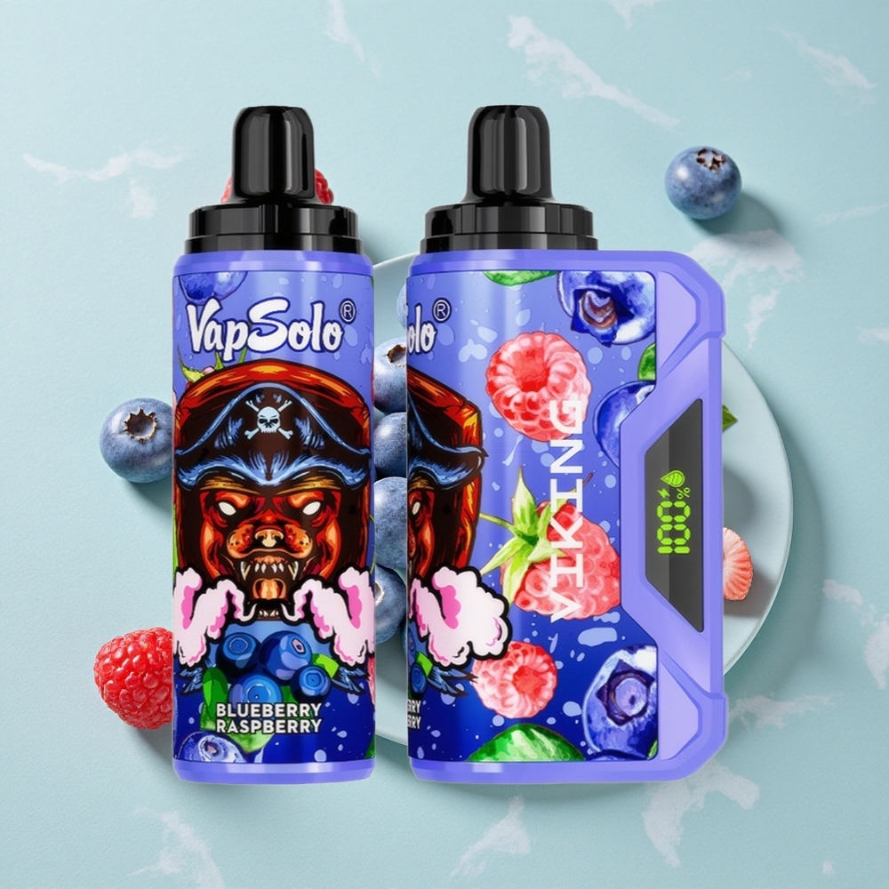 VapSolo VIKING 12000 Puffs Blaubeere Himbeere 22ml E-Liquid vape großhandel Deutschland