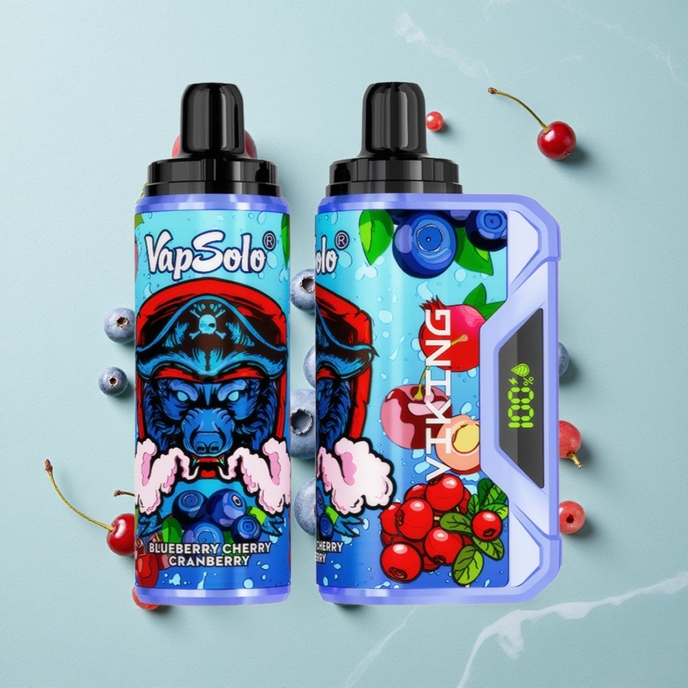 VapSolo VIKING 12000 Puffs Blaubeere Kirsche Preiselbeere 22ml E-Liquid vape großhandel Deutschland