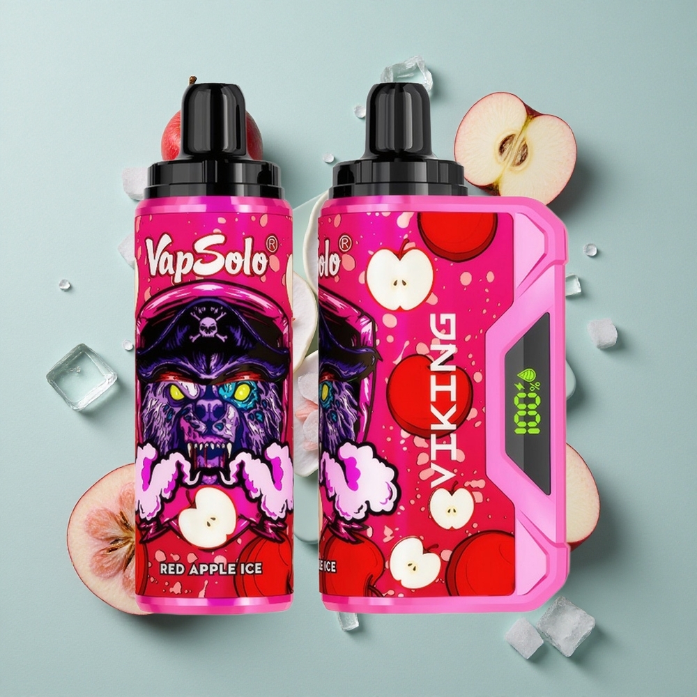 VapSolo VIKING 12000 Puffs Einweg-Vape Rote Apfel Eis 22ml vape großhandel Deutschland
