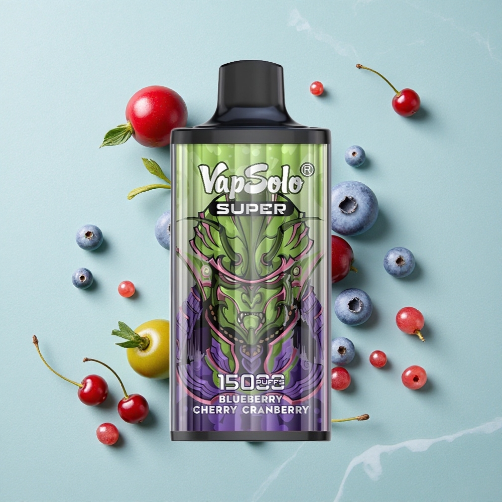 Vapsolo Super 15000 Puffs Blaubeere Kirsche Cranberry 40ml E-Liquid vape großhandel Deutschland