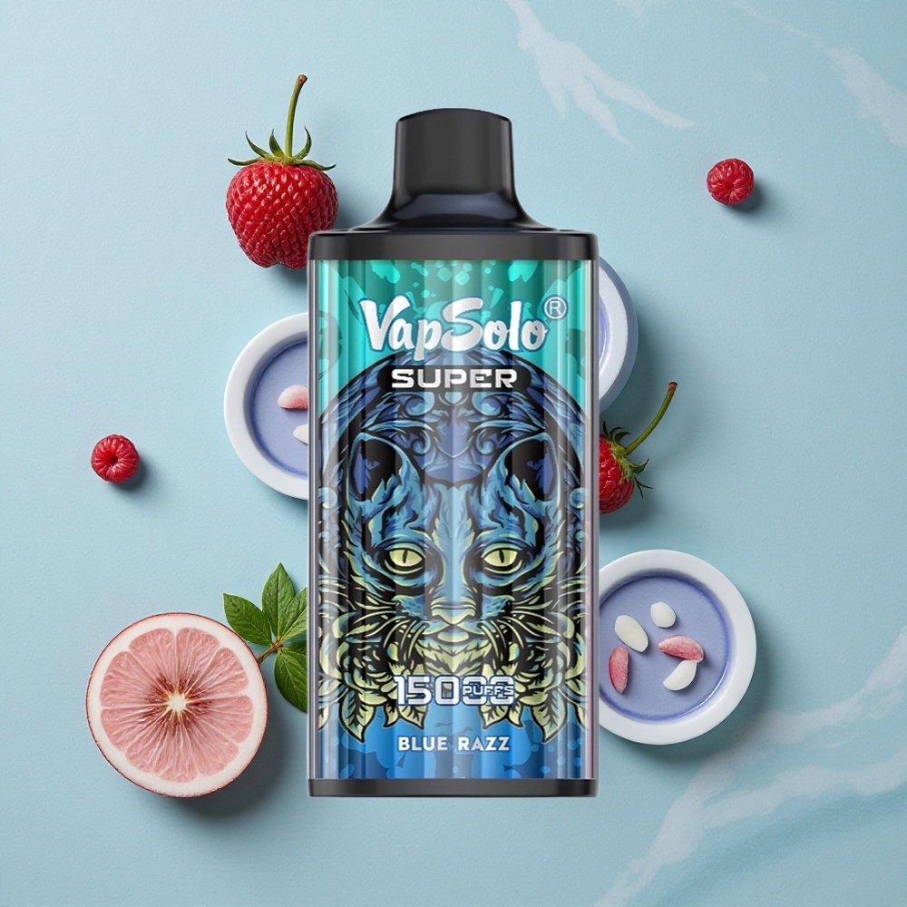 Vapsolo Super 15000 Puffs Blauer Himbeer 40ml 850mah vape großhandel Deutschland