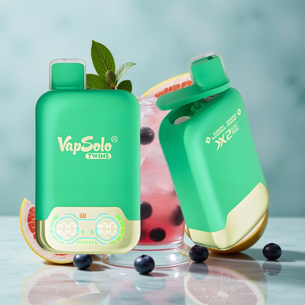 Vapsolo Twins 20000 Puffs Blaubeere Schwarze Johannisbeere  Grapefruit 40ml vape großhandel Deutschland