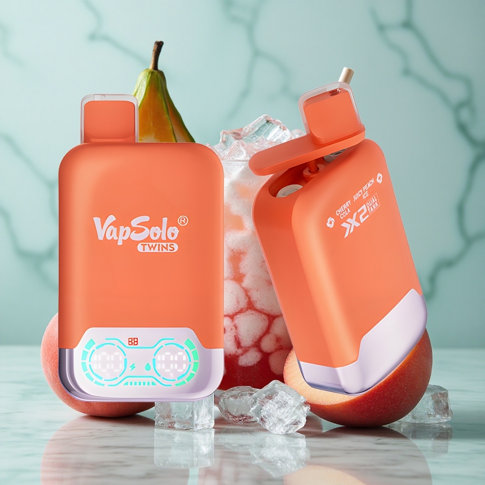 Vapsolo Twins 20000 Puffs Kirsch Cola  Saftiger Pfirsich Eis 40ml vape großhandel Deutschland