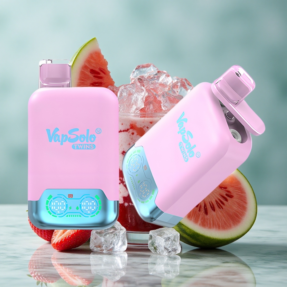 Vapsolo Twins 20000 Puffs Schwarz-Eis Drachenfrucht Erdbeere  Himbeere Wassermelone 40ml E-Liquid vape großhandel Deutschland