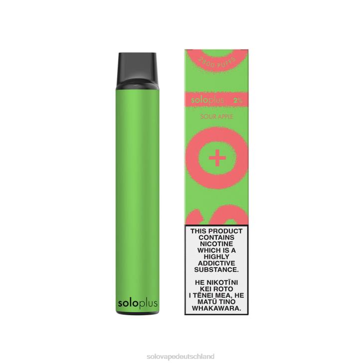 Solo Plus Einweg-Vapor saurer Apfel - Solo Disposable Vape LZ4J30